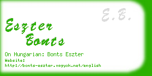 eszter bonts business card